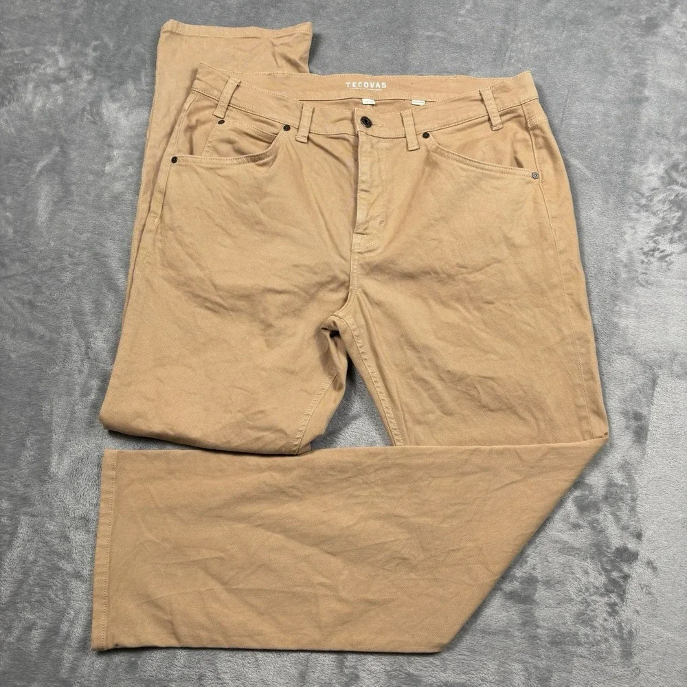 Tecovas Jeans Mens 36x32 Brown Tan Everyday Standard Straight 5 Pocket Western
